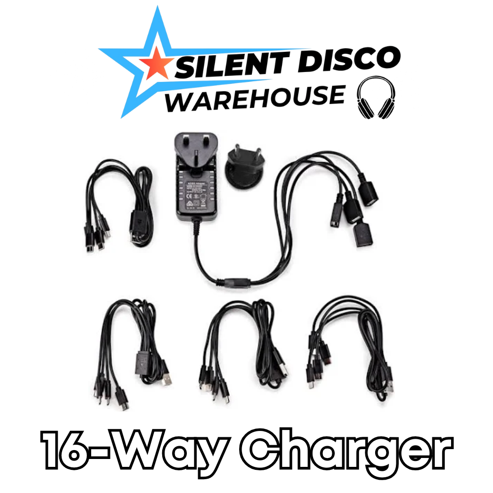 16 Way USB-C Silent Disco Headphone Charger