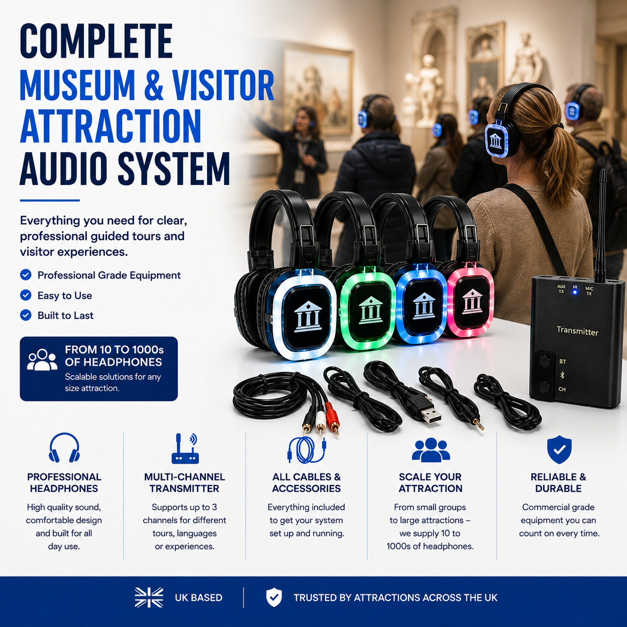 Build Your Own Museum & Visitor Attraction Wireless Headphone System