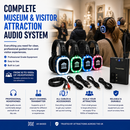 Build Your Own Museum & Visitor Attraction Wireless Headphone System