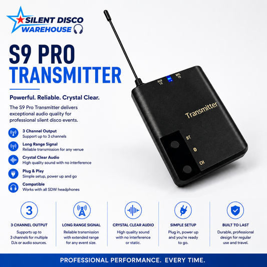 S9 Pro Silent Disco Transmitter