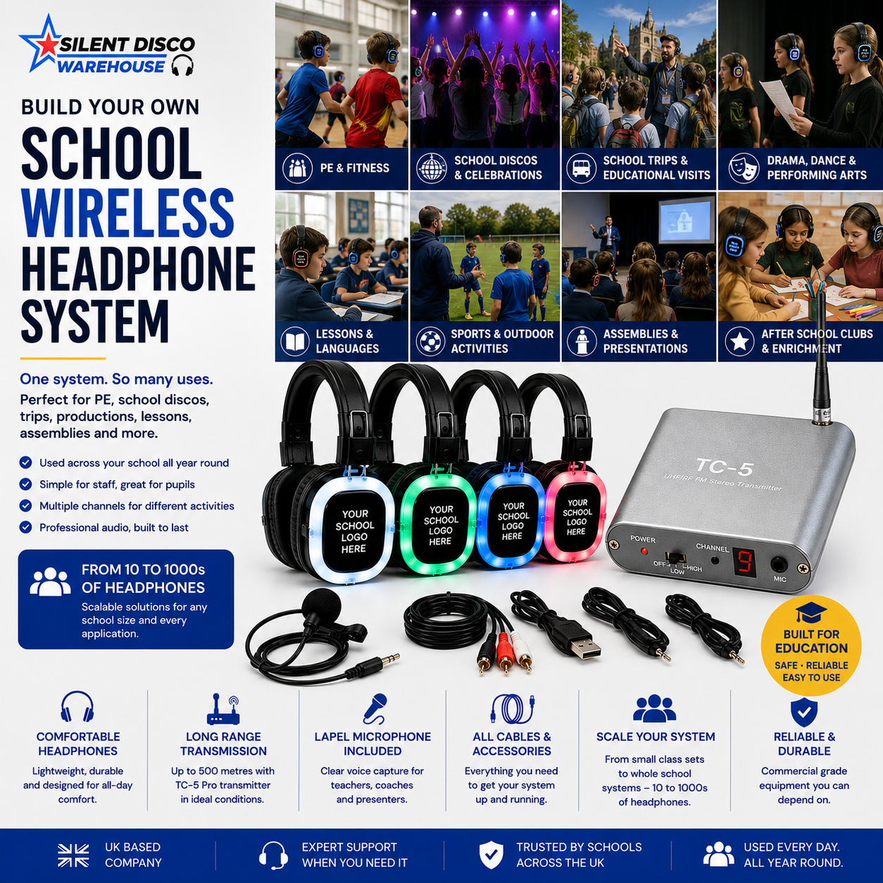 Build Your Own School Wireless Headphone System